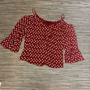 International Concepts cold shoulder blouse size xl